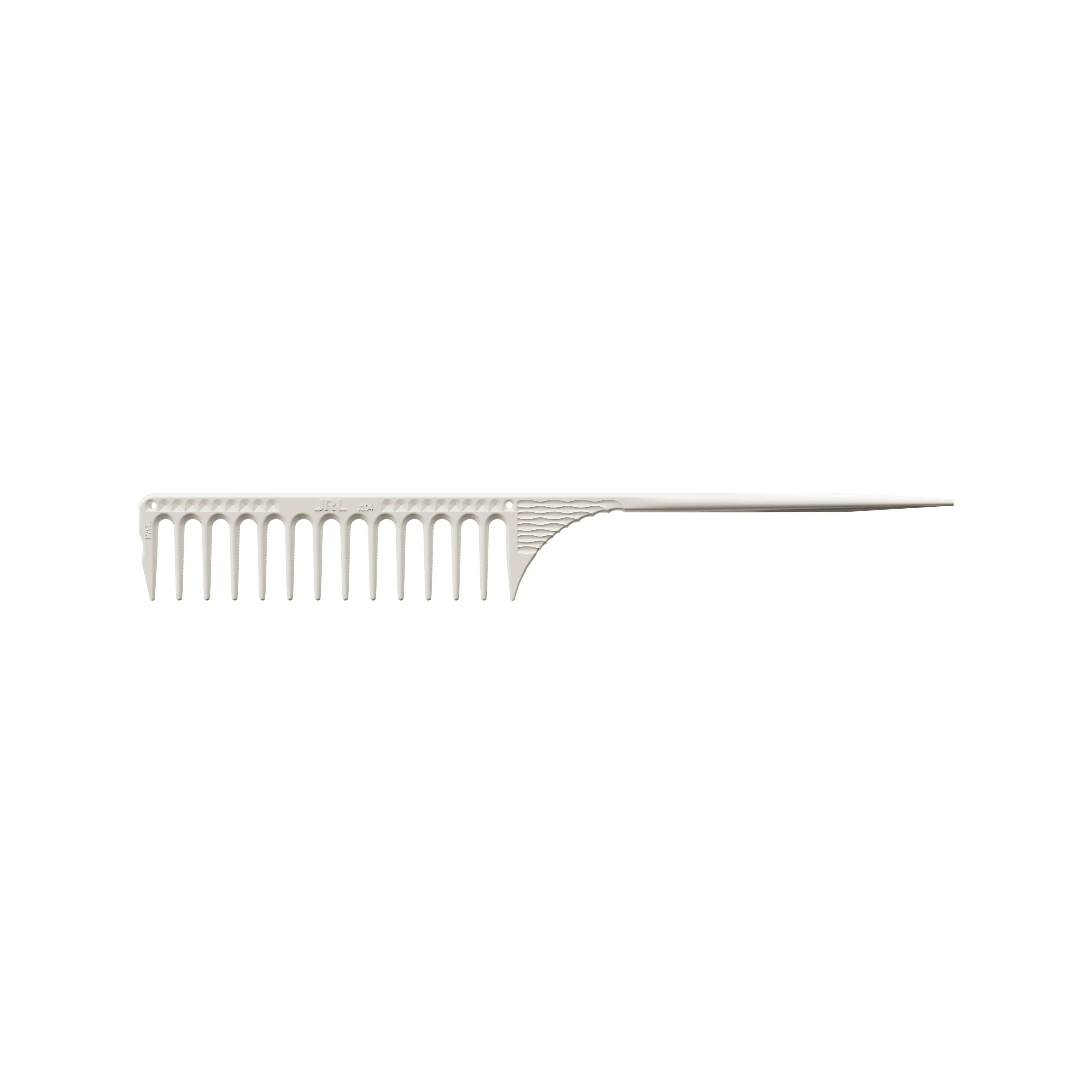 7144-JRL Fine Teeth tail comb 9.8" White