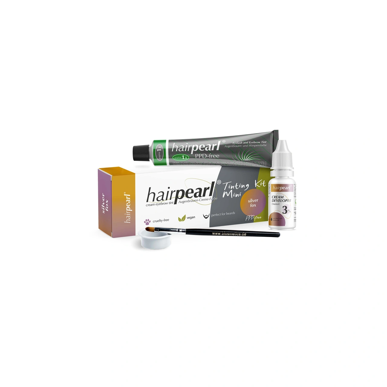 Hairpearl Tinting Kit Mini PPD-free - No 1.1 Silver Fox