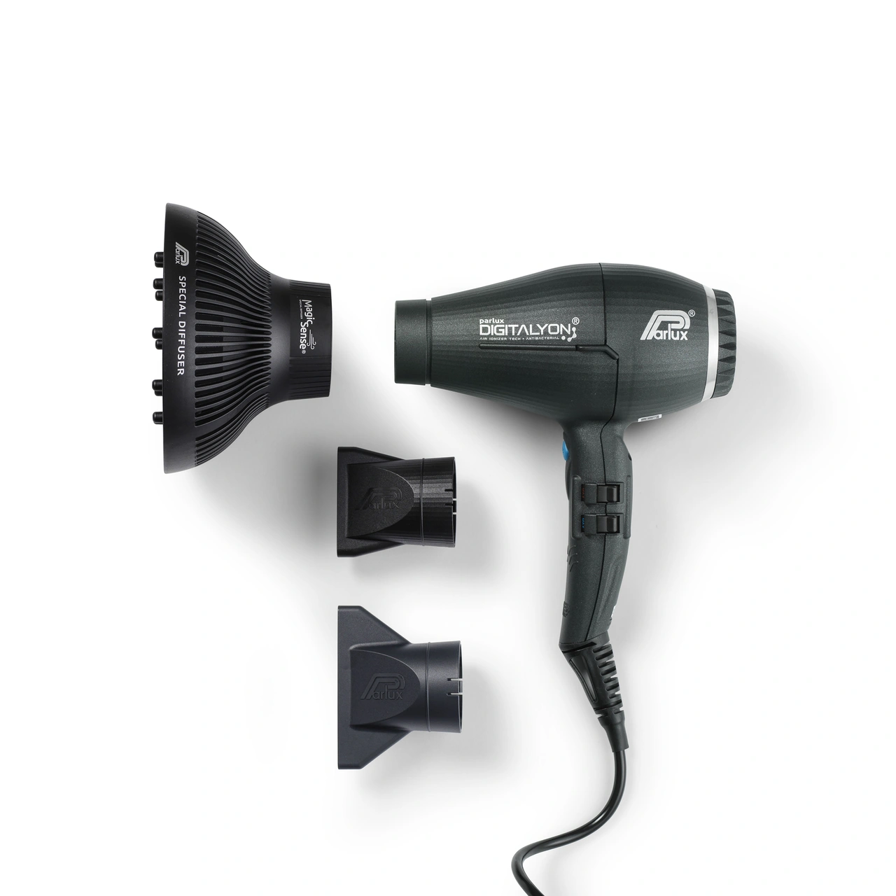 Parlux Digitalyon Hair Dryer + MagicSense Diffuser - Antracite