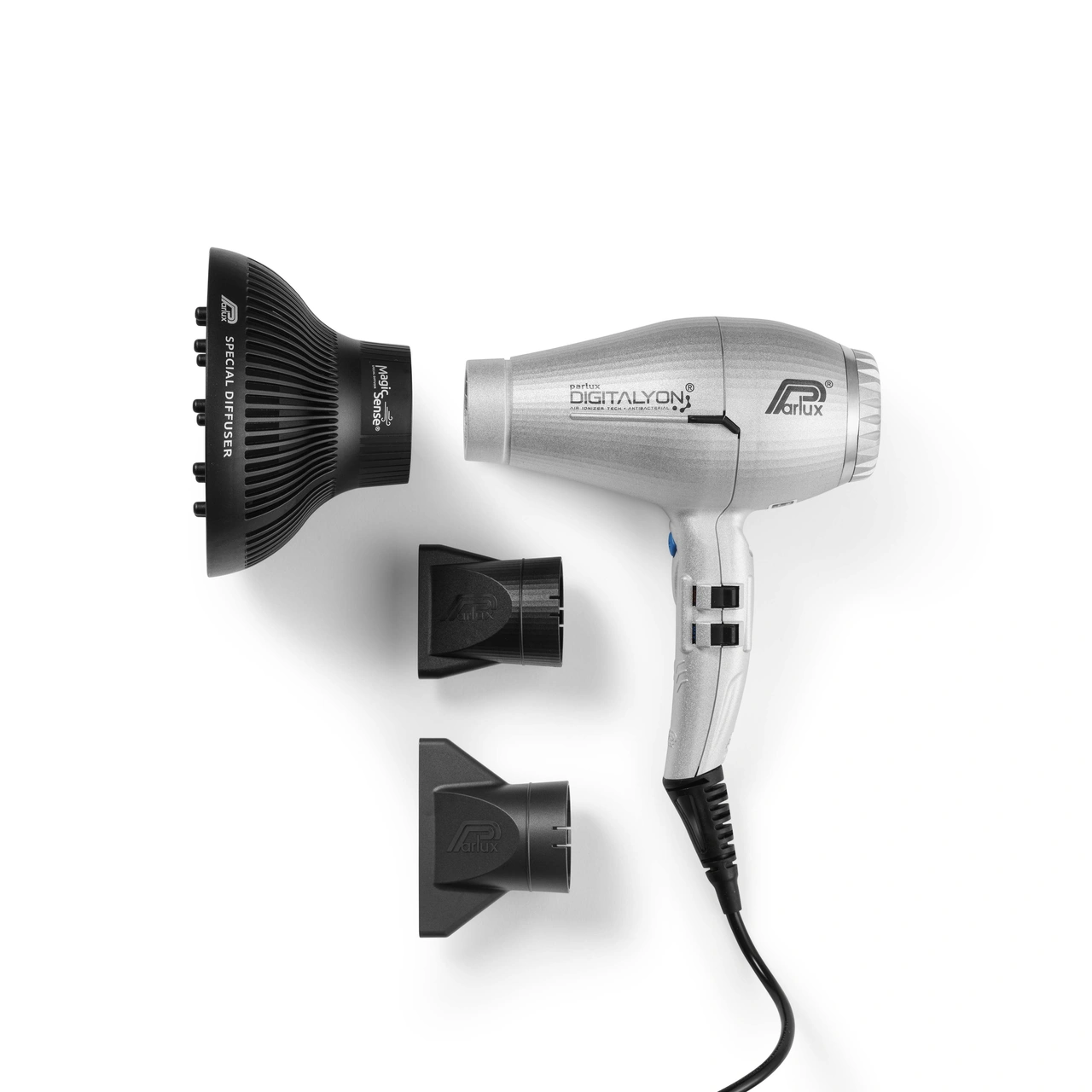 Parlux Digitalyon Hair Dryer + MagicSense Diffuser - Silver