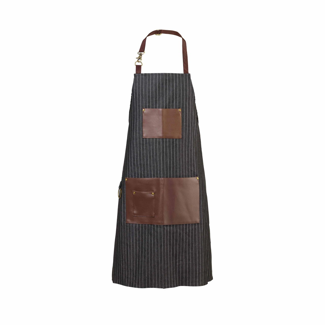 Pinstripe Apron Black