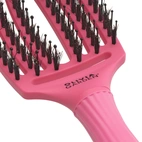 Olivia Garden Fingerbrush Care Iconic Boar & Nylon - Hot Pink Medium