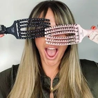 Olivia Garden Fingerbrush Combo Pastel Pink - Display 12pcs