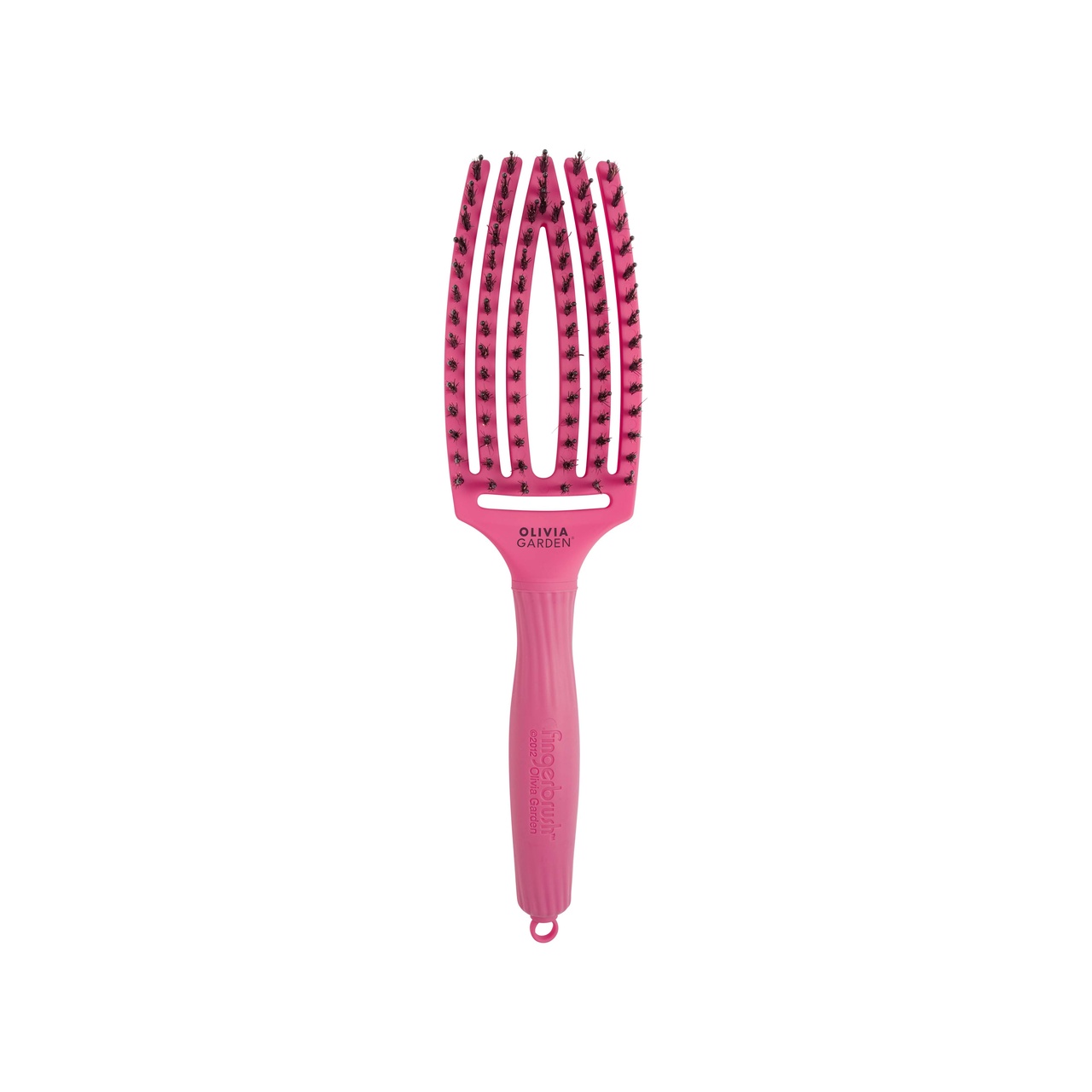 Olivia Garden Fingerbrush Care Iconic Boar & Nylon - Hot Pink Medium