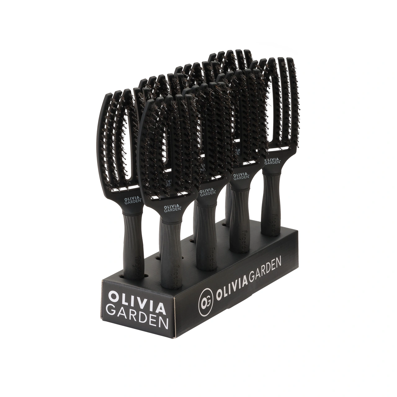 Olivia Garden Fingerbrush Combo Black - Display 8pcs