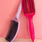 Olivia Garden Fingerbrush Care Iconic Boar & Nylon - Hot Pink Medium