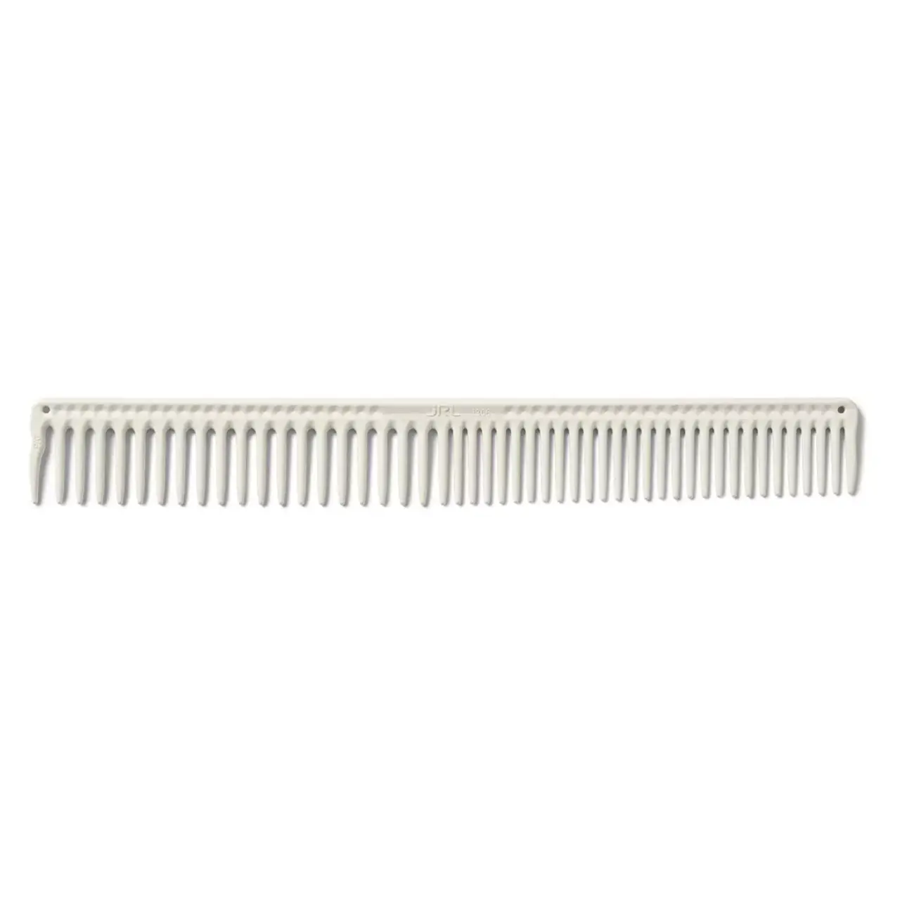 JRL Long Round Tooth Cutting Comb 9" White