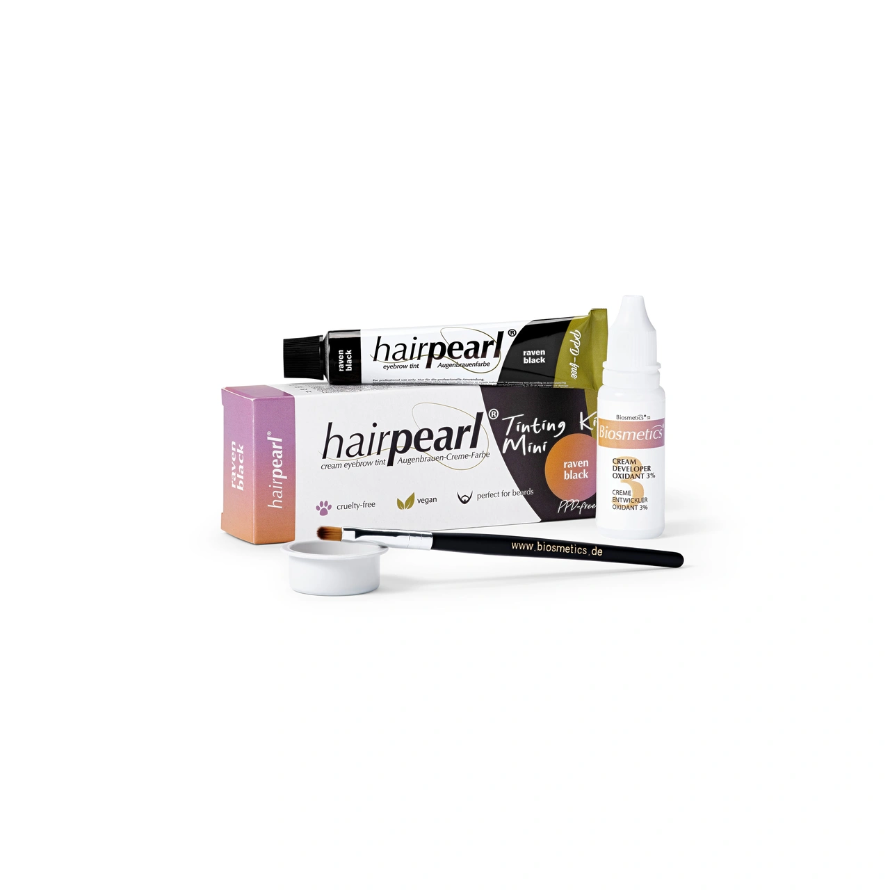 Hairpearl Tinting Kit Mini PPD-free - No 1 Raven Black