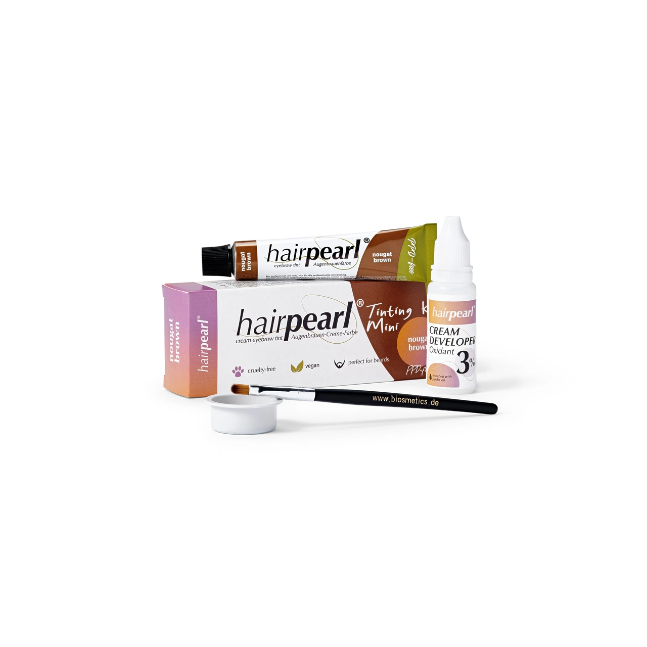 Hairpearl Tinting Kit Mini PPD-free - No 3 Nougat Brown