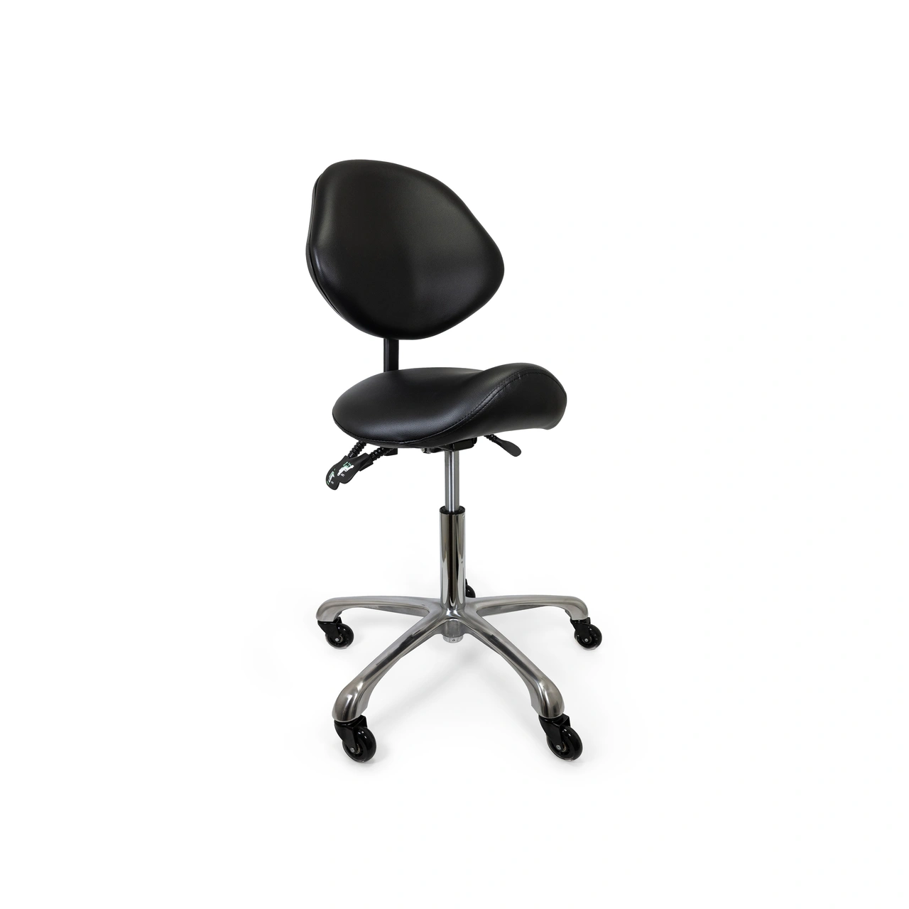 Ergonomic Saddle Stool with backrest & 3 functions