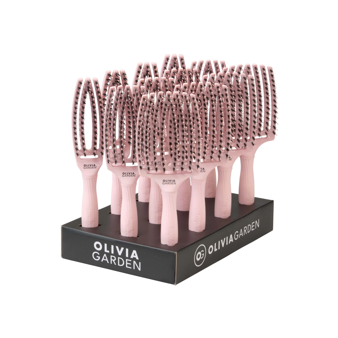 Olivia Garden Fingerbrush Combo Pastel Pink - Display 12pcs