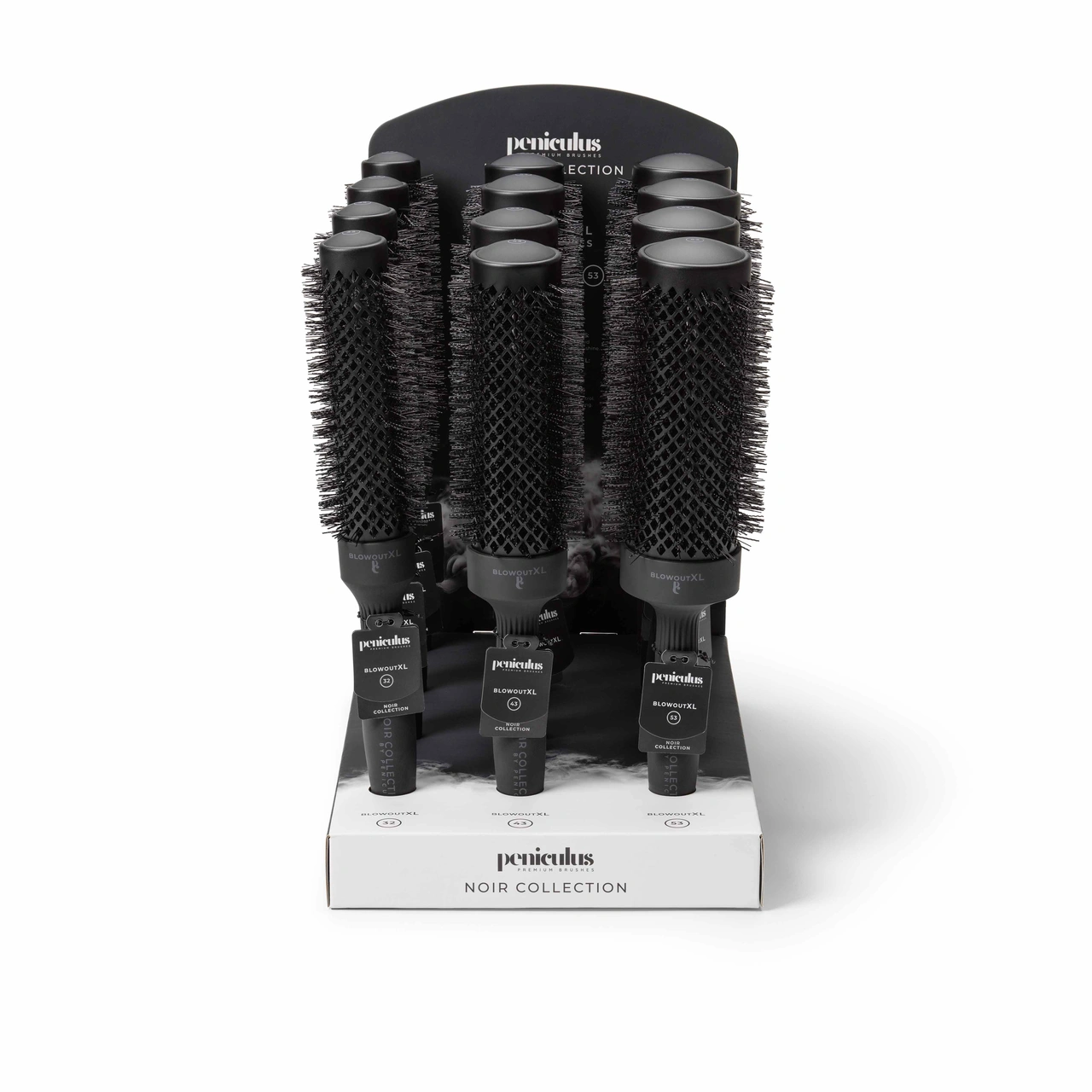 Peniculus Noir Collection - Blowout Brush XL Display 12 pcs