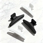 JRL 4-Jaw Hair Clips - 2 Black & 2 White