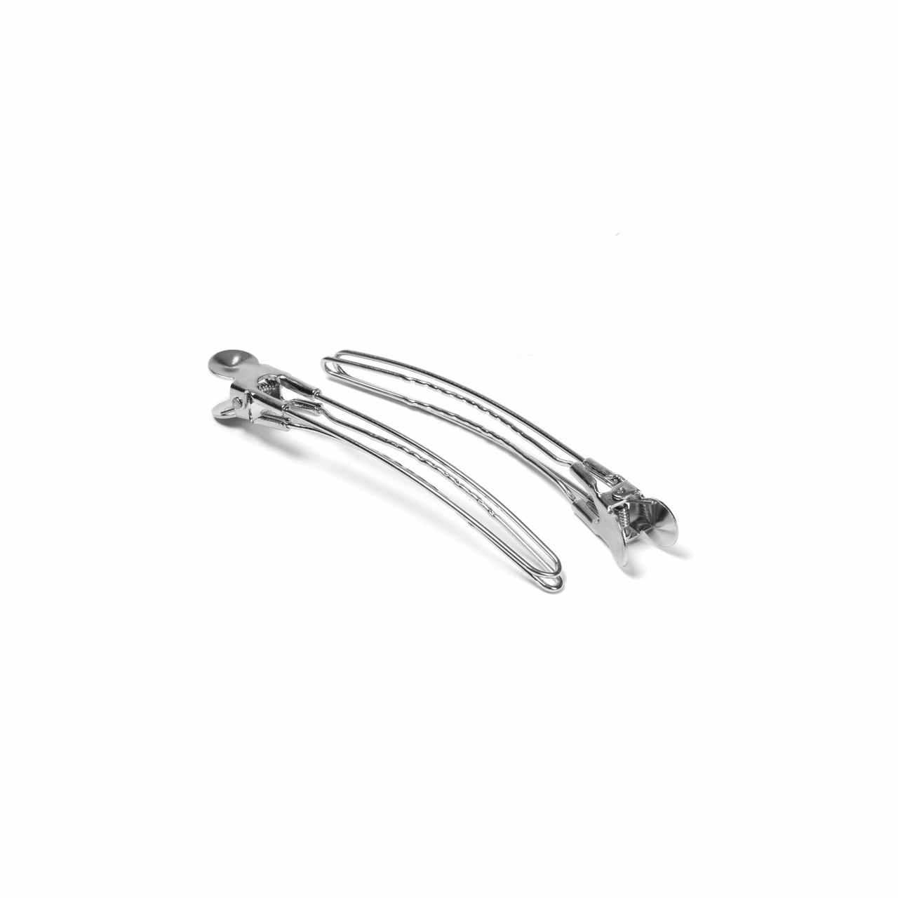 Hair clips long, chrome